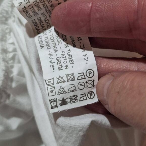 Zara Crop Top Women XS White Ruffled Keyhole Coastal Cowgirl Boho Western Beachy - Picture 6 of 7